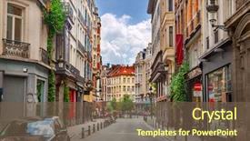  Presentation with brussels - Amazing slides having traffic - street in brussels backdrop and a tawny brown colored foreground