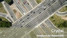  Presentation with paulista avenue in sao paulo - Beautiful slide deck featuring traffic - top view of radial leste backdrop and a gray colored foreground