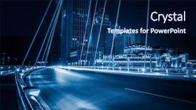  Presentation with cable stayed bridge over river - Theme with traffic at cable bridge tianjin background and a  colored foreground