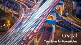  Presentation with street of shanghai on the night - Amazing presentation design having traffic at night shanghai china backdrop and a tawny brown colored foreground