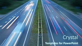  Presentation with traffic - Cool new presentation with fast lane - traffic at night backdrop and a ocean colored foreground