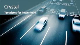  Presentation with china shanghai - Presentation design featuring traffic at shanghai china blue background and a teal colored foreground