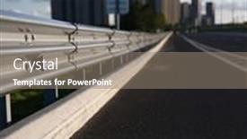  Presentation with vehicles - Slides enhanced with traffic-barrier-on-bridge-highway background and a gray colored foreground