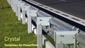  Presentation with traffic road - PPT layouts enhanced with traffic-barrier-on-bridge-highway background and a tawny brown colored foreground