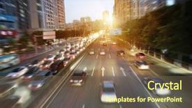  Presentation with highway road accidents - Slide deck consisting of traffic cars on highway road background and a violet colored foreground