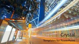  Presentation with street lights - Amazing PPT theme having wood texture with paint and varnish backdrop and a gray colored foreground