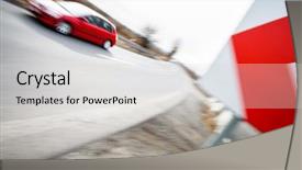 Presentation with traffic - Cool new theme with traffic concept car driving fast backdrop and a light gray colored foreground