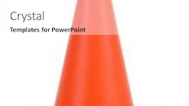 Presentation with traffic - Theme with traffic-cone-orange-pylon-isolated background and a  colored foreground