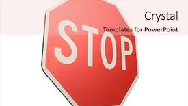  Presentation with road stop sign - PPT layouts consisting of traffic control center - stop sign background and a lemonade colored foreground