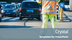  Presentation with order - PPT layouts with traffic control manager watching order background and a seafoam green colored foreground