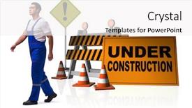  Presentation with under construction - Slides consisting of traffic engineering - concept of under construction background and a white colored foreground