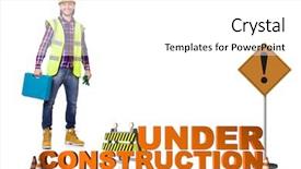  Presentation with under construction - PPT layouts with traffic engineering - concept of under construction background and a white colored foreground