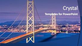  Presentation with traffic engineering - Colorful presentation theme enhanced with traffic engineering - kobe japan at akashi kaikyo backdrop and a ocean colored foreground