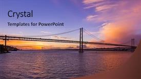  Presentation with secure bridge - Cool new slides with traffic engineering - lisbon and 25th of april backdrop and a light blue colored foreground