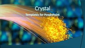  Presentation with optical fibers - Presentation design consisting of traffic engineering - optical fibers cable background and a ocean colored foreground