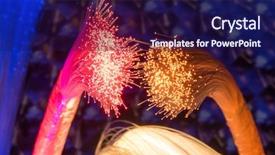  Presentation with fibers - Presentation theme having traffic engineering - optical fibers cable background and a navy blue colored foreground