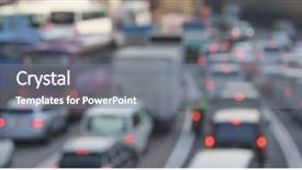  Presentation with traffic jam - PPT theme consisting of traffic in city traffic jam background and a gray colored foreground