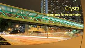  Presentation with traffic congestion - Presentation design with traffic in hong kong background and a  colored foreground