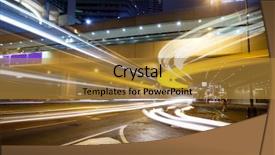  Presentation with traffic - Colorful slides enhanced with traffic in hong kong at night backdrop and a gold colored foreground