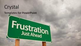  Presentation with traffic jam - Presentation theme enhanced with traffic jam - frustration just ahead green road background and a light gray colored foreground