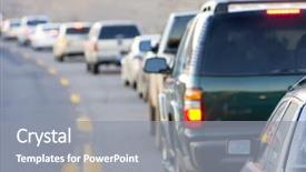  Presentation with traffic jam - Theme enhanced with traffic jam arizona usa background and a gray colored foreground