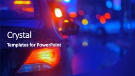  Presentation with traffic jam - Colorful theme enhanced with traffic jam at the city backdrop and a navy blue colored foreground