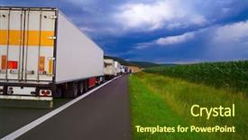  Presentation with road accident - Amazing theme having traffic jam in a road backdrop and a tawny brown colored foreground