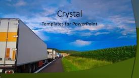  Presentation with road accident - Presentation with traffic jam in a road background and a teal colored foreground