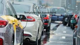  Presentation with traffic jam - PPT layouts consisting of traffic-jam-or-collapse background and a light blue colored foreground