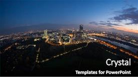 Presentation with vienna - PPT theme enhanced with traffic light - image of vienna from above background and a black colored foreground
