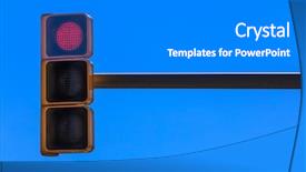  Presentation with traffic light - Presentation theme consisting of traffic light on the background background and a gray colored foreground