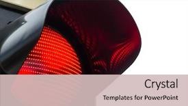  Presentation with traffic light - Cool new PPT theme with traffic light shows red light backdrop and a soft green colored foreground
