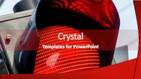  Presentation with traffic light - Cool new PPT theme with traffic light shows red light backdrop and a crimson colored foreground