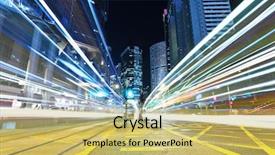  Presentation with traffic light - Presentation enhanced with traffic light split into two background and a yellow colored foreground