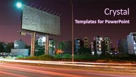  Presentation with traffic light - Cool new theme with traffic-light-trails-below-billboard backdrop and a wine colored foreground