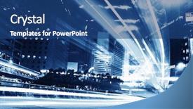  Presentation with traffic light - Cool new slides with traffic light trails in modern backdrop and a ocean colored foreground