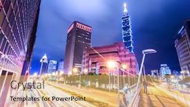  Presentation with traffic light - Colorful presentation enhanced with traffic-light-trails-in-modern backdrop and a yellow colored foreground