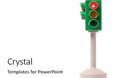  Presentation with traffic signal - PPT layouts with traffic light background and a white colored foreground