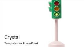  Presentation with traffic light - Presentation theme enhanced with traffic light background and a white colored foreground