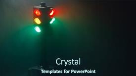  Presentation with fog - Amazing slide set having traffic-lights-at-night backdrop and a wine colored foreground