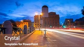  Presentation with kpi traffic light - Slide deck enhanced with traffic lights at the colosseum background and a red colored foreground