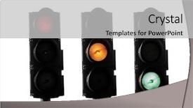  Presentation with traffic light - Theme consisting of traffic lights background and a light gray colored foreground