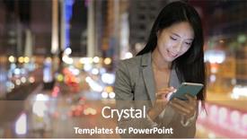  Presentation with traffic - Amazing theme having traffic management - business woman looking at cellphone backdrop and a coral colored foreground