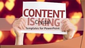  Presentation with king - Colorful slides enhanced with traffic management - content is king card backdrop and a coral colored foreground