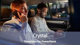  Presentation with car business - Audience pleasing PPT theme consisting of traffic management - working night- tired business man backdrop and a  colored foreground