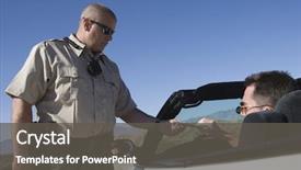  Presentation with patent license agreement licensing business - PPT theme consisting of checking a driver's license background and a dark gray colored foreground