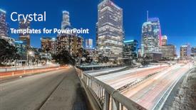  Presentation with freeway - PPT layouts with traffic-on-freeway-through-modern background and a ocean colored foreground