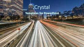  Presentation with freeway - Slide deck consisting of traffic-on-freeway-through-modern background and a ocean colored foreground