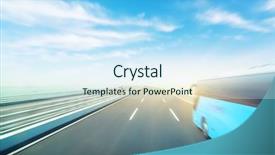  Presentation with qingdao - Slides consisting of traffic on haiwan bridge qingdao background and a sky blue colored foreground