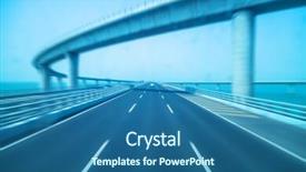  Presentation with qingdao - Presentation enhanced with traffic on haiwan bridge qingdao background and a ocean colored foreground